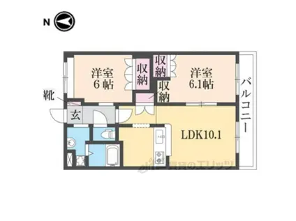 シャルマン(2LDK/2階)の間取り写真