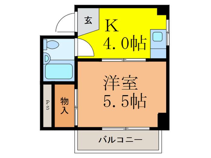 AVANTI下穂積(1K/2階)の間取り写真