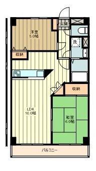ハートランドビル(2LDK/1階)の間取り写真