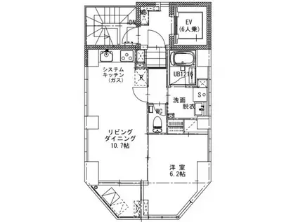ラスパシオ蔵前レジデンス(1LDK/4階)の間取り写真