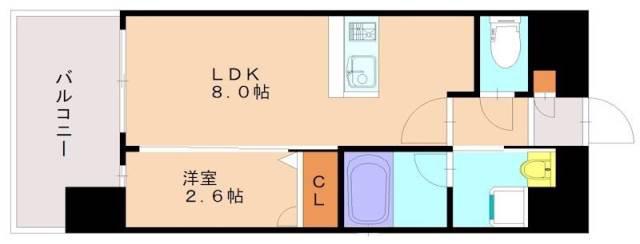 グランフォーレ高宮プレミア(1LDK/10階)の間取り写真