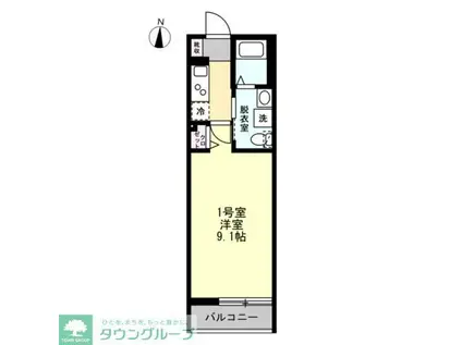 ラヴィベール逗子(1K/3階)の間取り写真