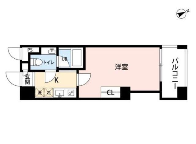 フォレストコート(1K/5階)の間取り写真