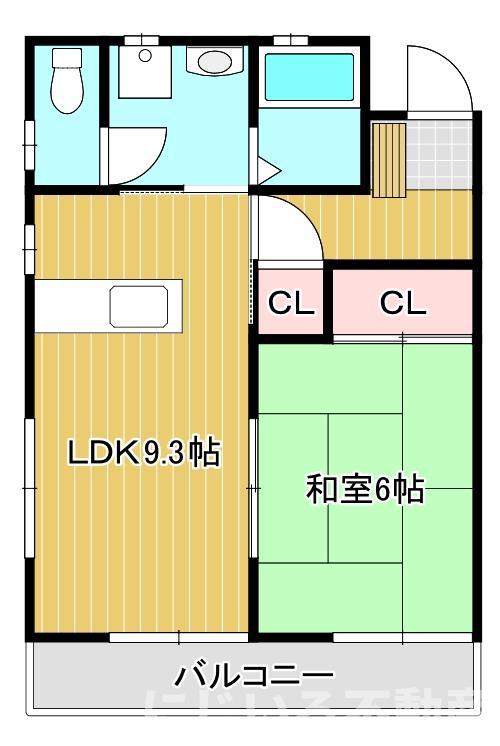レジデンス梶島(1LDK/2階)の間取り写真