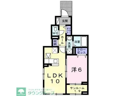 グラン アヴェニールI(1LDK/1階)の間取り写真