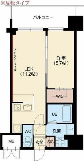 グランカーサ新大阪サウス(1LDK/4階)の間取り写真