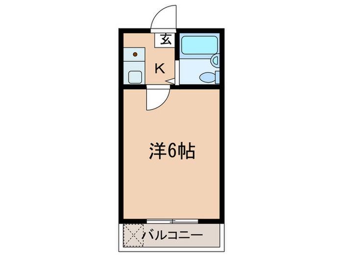 大田ハイツ(1K/2階)の間取り写真