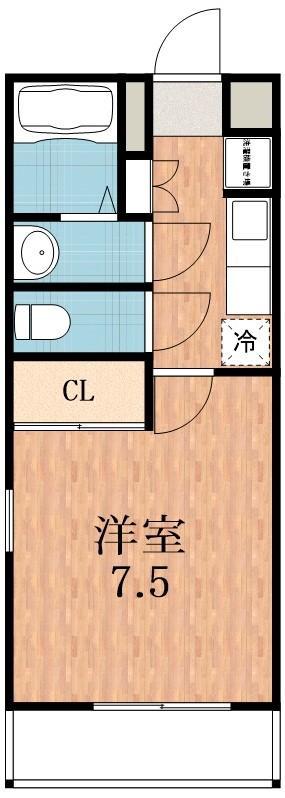 シィーゲルブール(1K/2階)の間取り写真