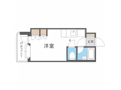 アンセリジェ壱番館(1K/9階)の間取り写真