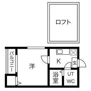 LUMINOUS矢田(1K/1階)の間取り写真