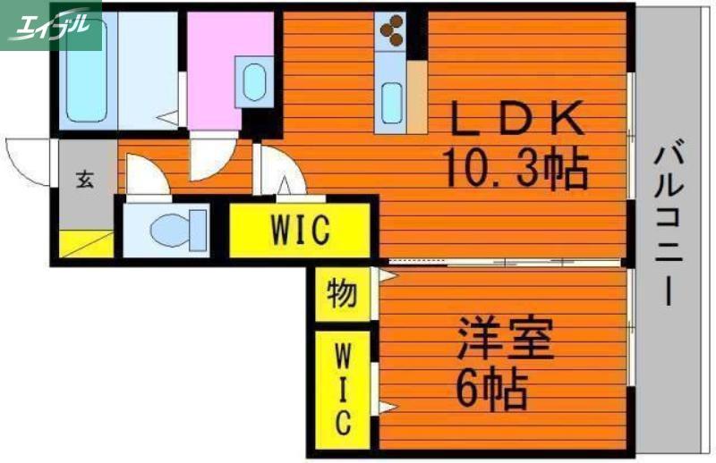 PULITO(1LDK/3階)の間取り写真