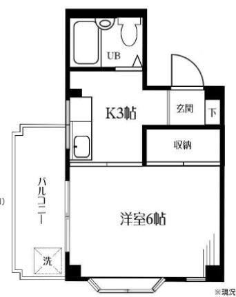 FMコーポ(1K/2階)の間取り写真