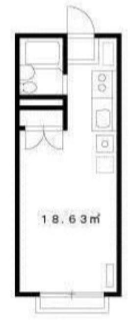 クレアコートM(ワンルーム/2階)の間取り写真