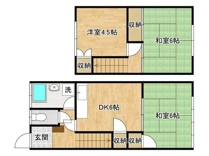 メゾネット・ミヤムラ(3DK/2階)の間取り写真