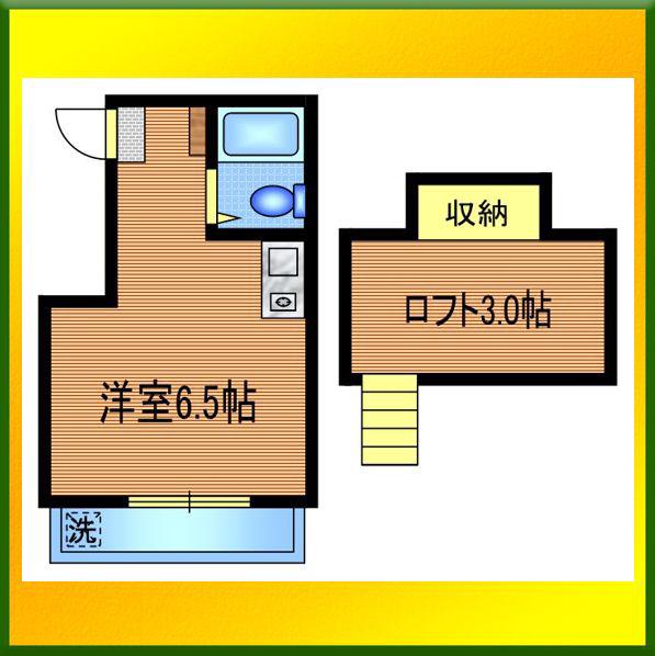 サニーコート柳沢(1K/2階)の間取り写真