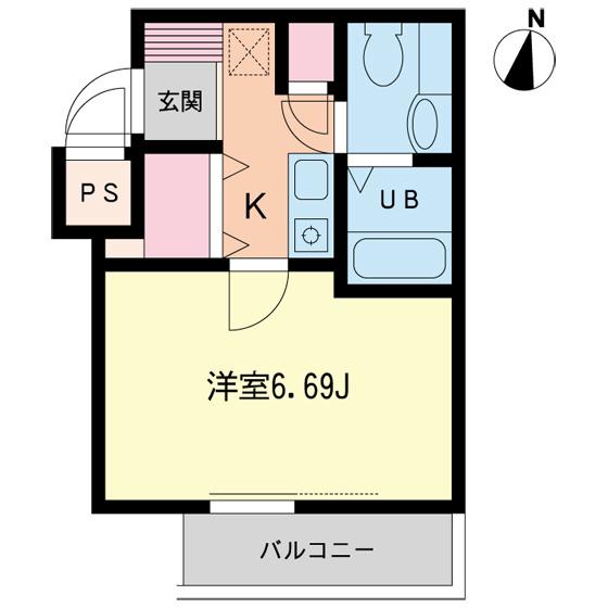 ベレール目黒(1K/3階)の間取り写真