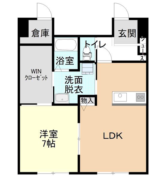 野村コーポ(1LDK/3階)の間取り写真