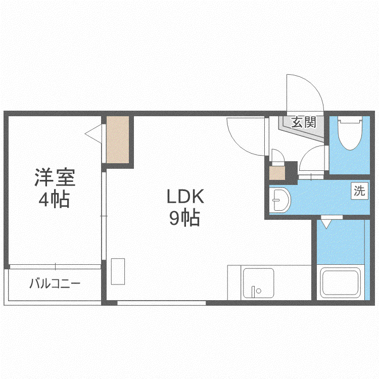 プレシェルト南円山(1LDK/3階)の間取り写真