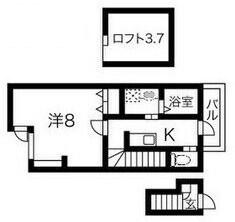あんしん宮川町08-3006(1K/1階)の間取り写真