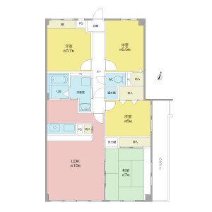 シーズンコート泰明町(4LDK/3階)の間取り写真