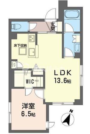 セレニテ(1LDK/1階)の間取り写真