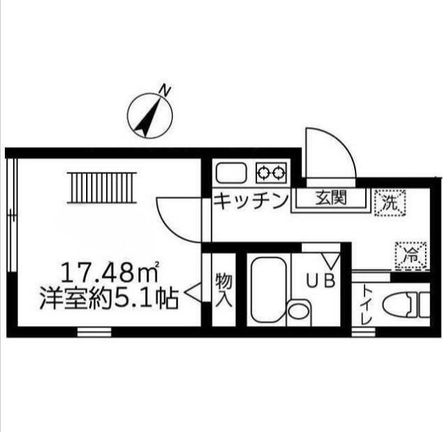アルウィンコート(1K/1階)の間取り写真