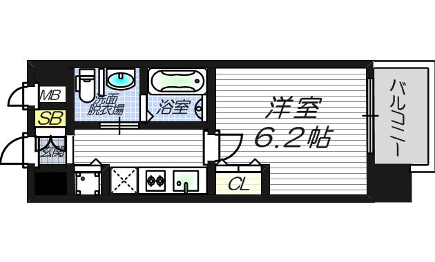 アドバンス東梅田アクシス(1K/10階)の間取り写真