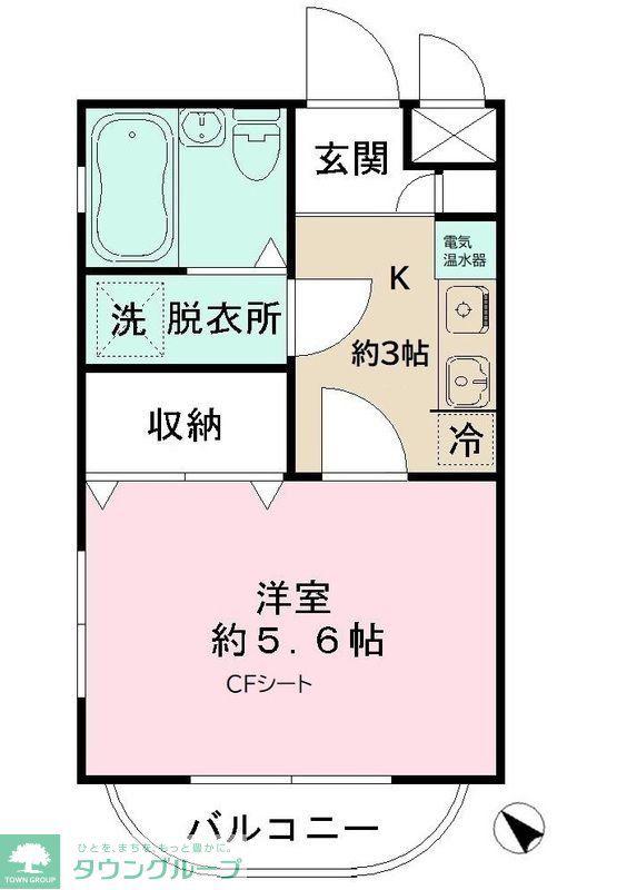 グランドヴィル487(1K/2階)の間取り写真