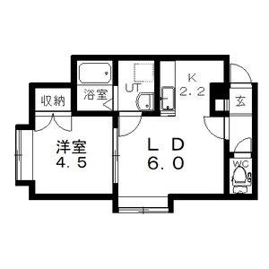 プレステージ23(1LDK/2階)の間取り写真