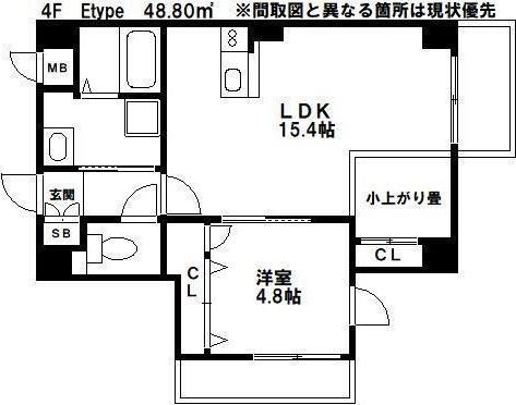ロジュマンエスト(1LDK/2階)の間取り写真
