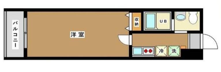 ISM NAKANOBU(1K/1階)の間取り写真