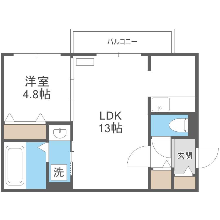 ZABO NOIR 11(1LDK/3階)の間取り写真