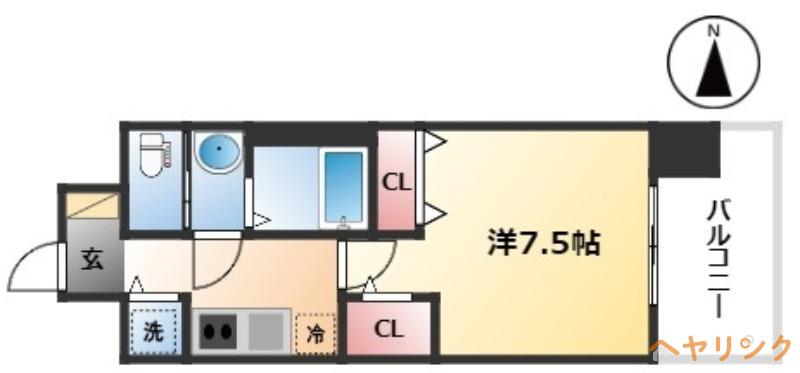 LA DOUCEUR黒川II(1K/12階)の間取り写真