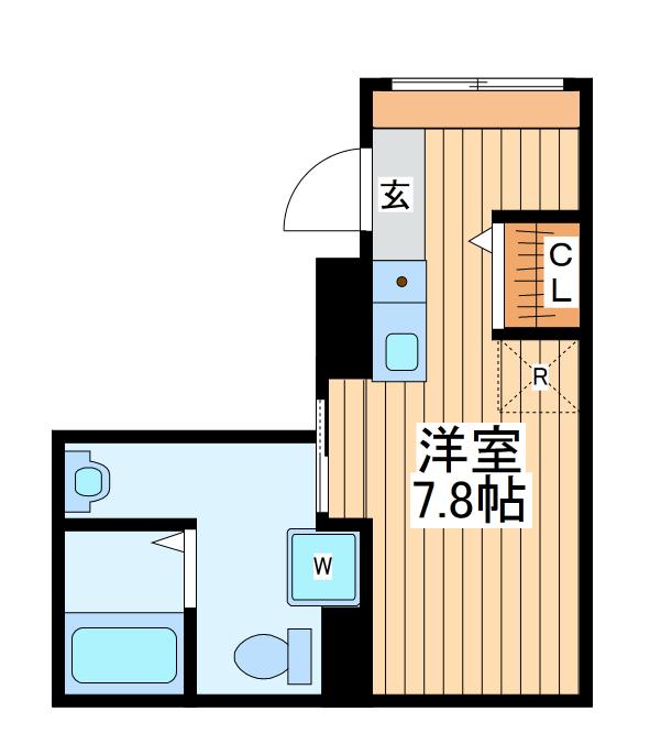 ノゾミオ川崎ノース(ワンルーム/1階)の間取り写真