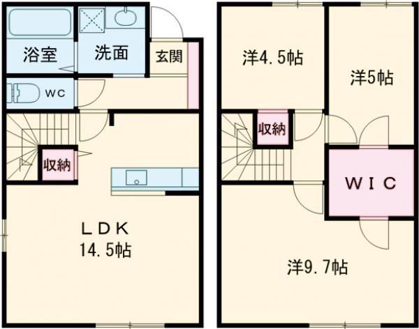 メゾンド鈴鹿(3LDK/1階)の間取り写真