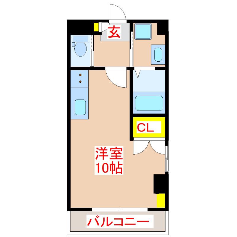 IRISSPIR.BRIGHT与次郎TERRACE(ワンルーム/2階)の間取り写真