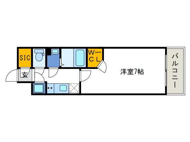 エスリード九条スタシオン(1K/9階)の間取り写真