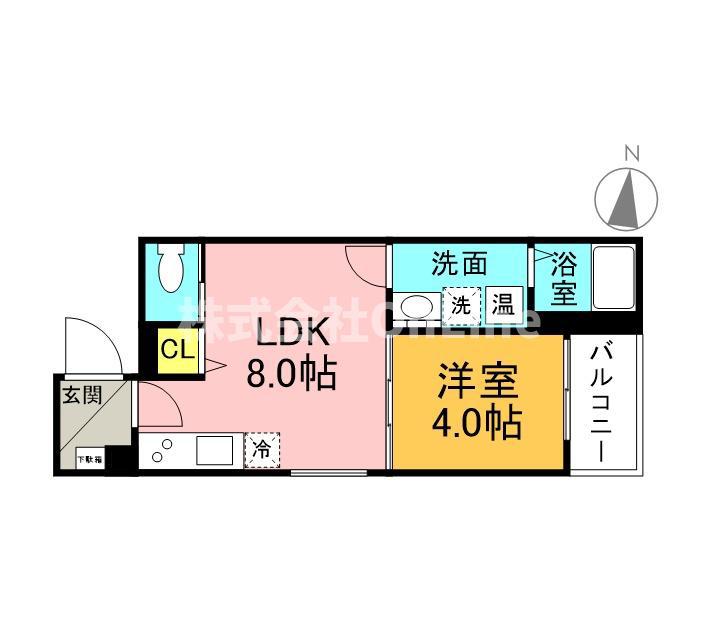 バズ北巽(1LDK/1階)の間取り写真