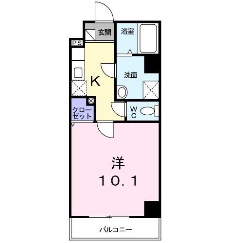 目白シティ(1K/2階)の間取り写真
