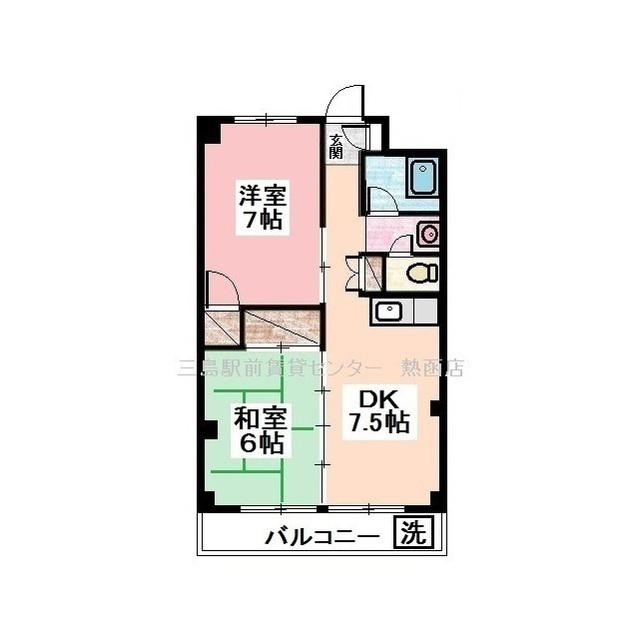 仲道マンション(2DK/3階)の間取り写真