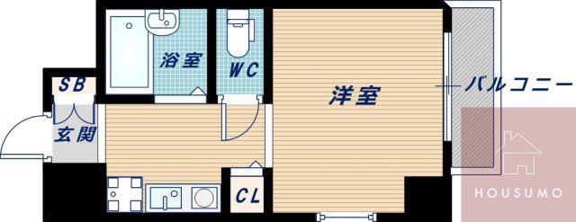 シャネル新大阪(1K/7階)の間取り写真