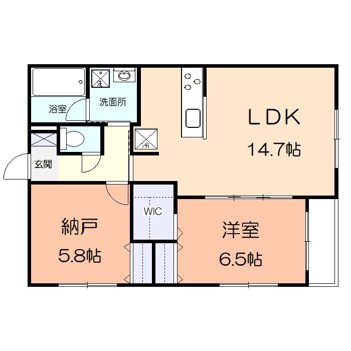 フォンテーヌあずまIII(1SLDK/1階)の間取り写真