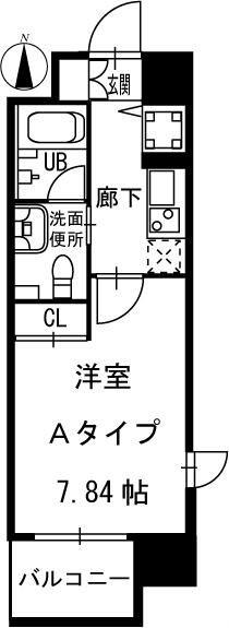 ウィズ丸子通(1K/5階)の間取り写真