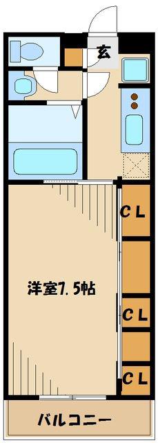 リブリ・CRECIA リブリクレシア(1K/2階)の間取り写真