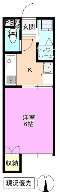 コンフォルト栗田(1K/1階)の間取り写真