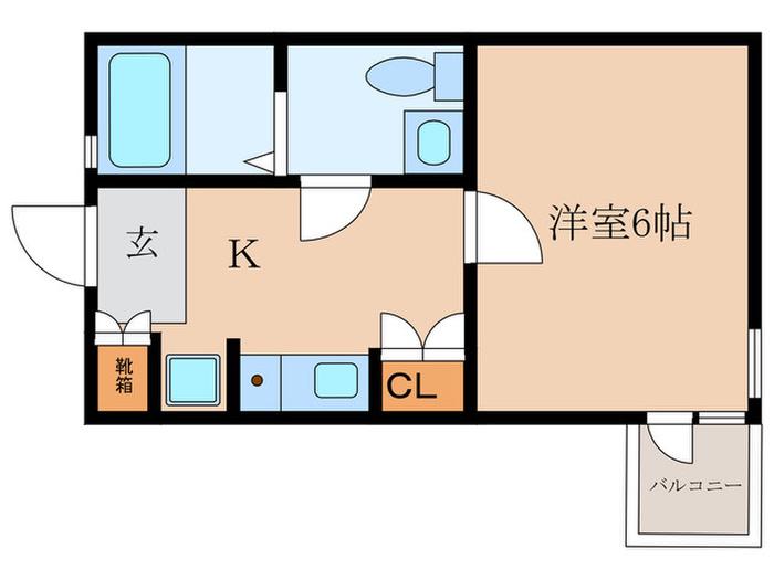 RX東寺(1K/1階)の間取り写真