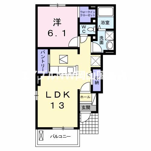 サンフォレスト(1LDK/1階)の間取り写真