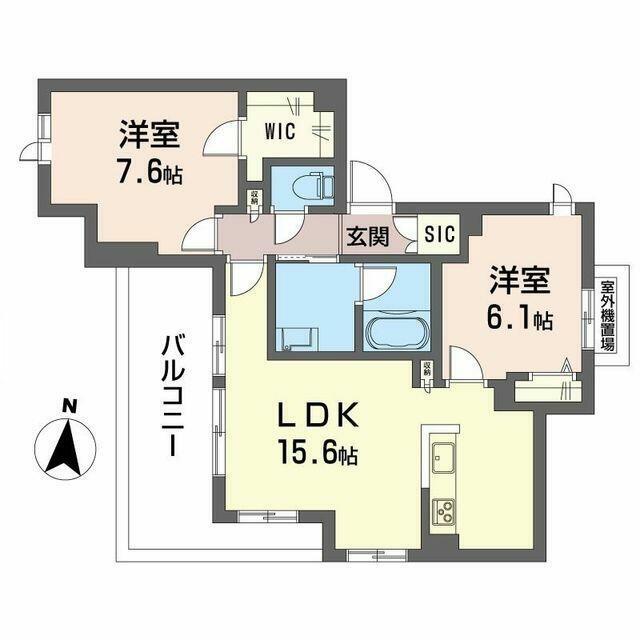 ボン・ブリーズI(2LDK/4階)の間取り写真