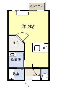 アダージオ(1K/1階)の間取り写真