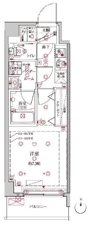 クレイシア板橋本町(1K/4階)の間取り写真